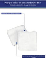 Compresses stériles de gaze hydrophile